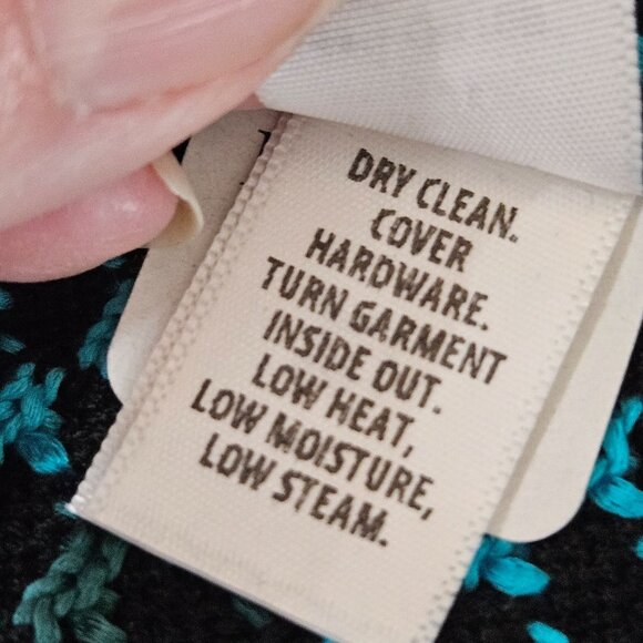 St. John Jacket Size Small Wool Blend Hook Turquoise Luxury - Picture 9 of 11